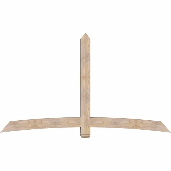 Ekena Millwork Bellingham Smooth Timber Gable Bracket, Douglas Fir, 96"W x 56"H x 5 1/2"D x 5 1/2"F, 14/12 Pitch GBW096X56X0606BEL00SDF - main
